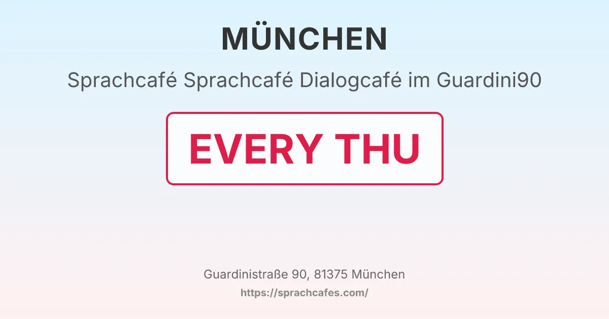 Sprachcafé Dialogcafé im Guardini90 – event photo