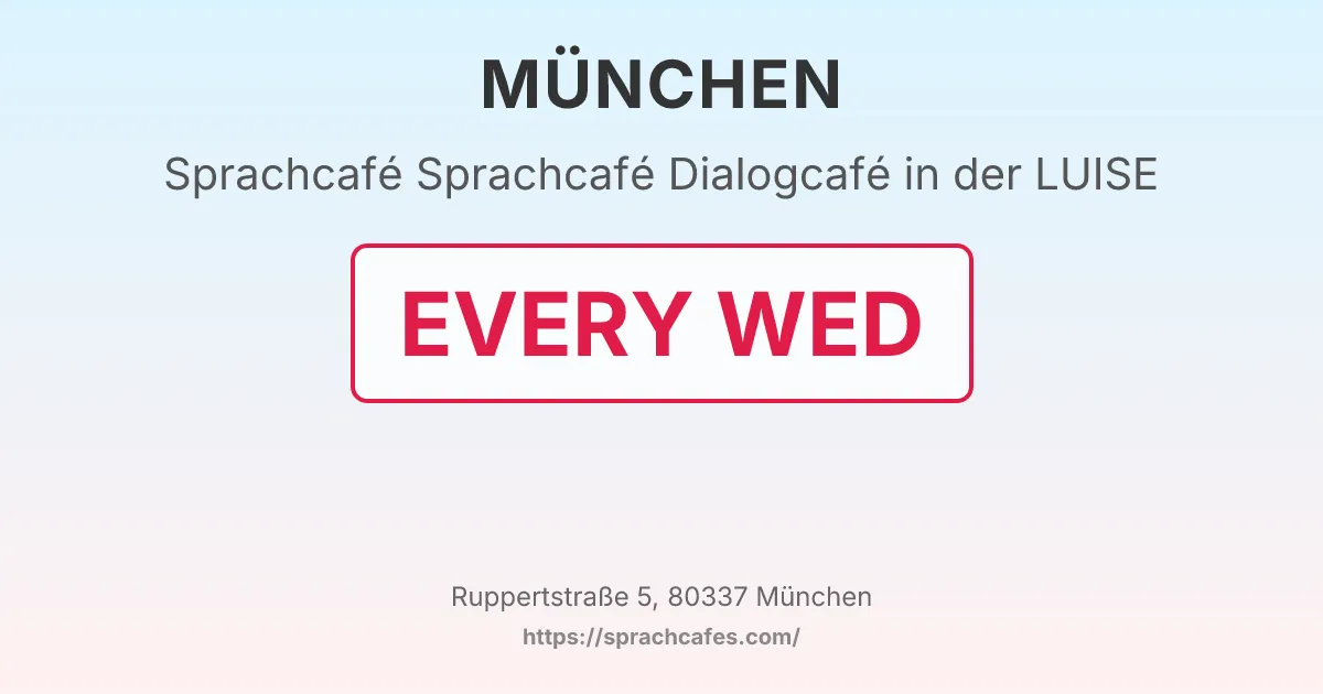 Sprachcafé Dialogcafé in der LUISE – event photo