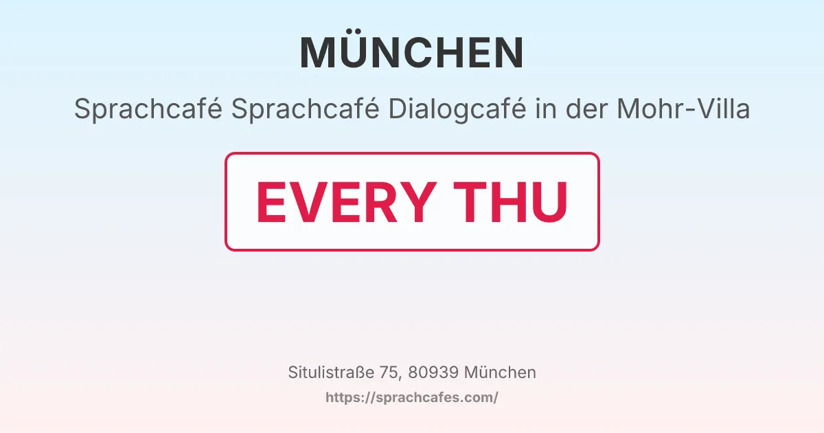 Sprachcafé Dialogcafé in der Mohr-Villa – event photo