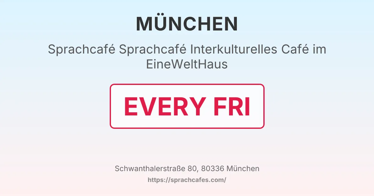 Sprachcafé Interkulturelles Café im EineWeltHaus – event photo