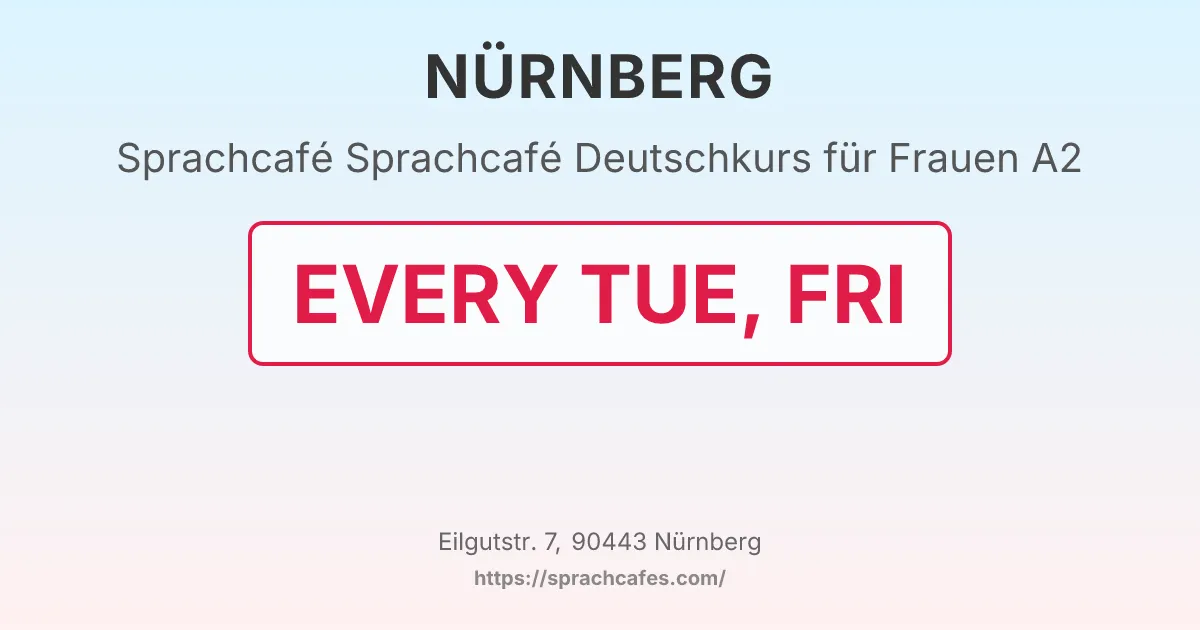 Sprachcafé Deutschkurs für Frauen A2 – event photo