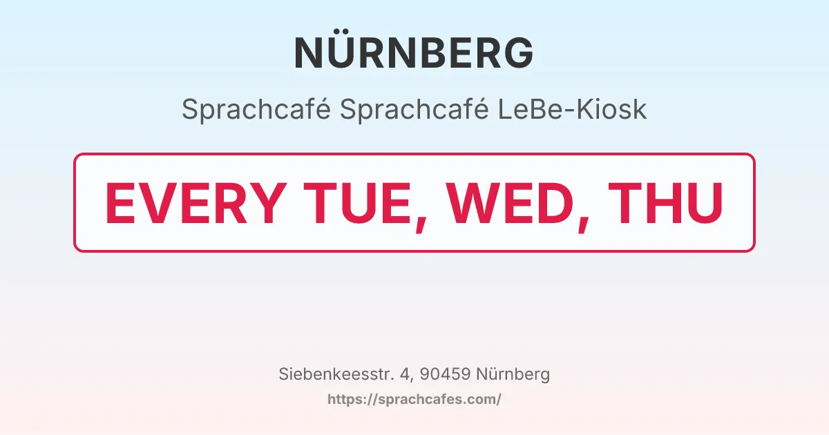 Sprachcafé LeBe-Kiosk – event photo