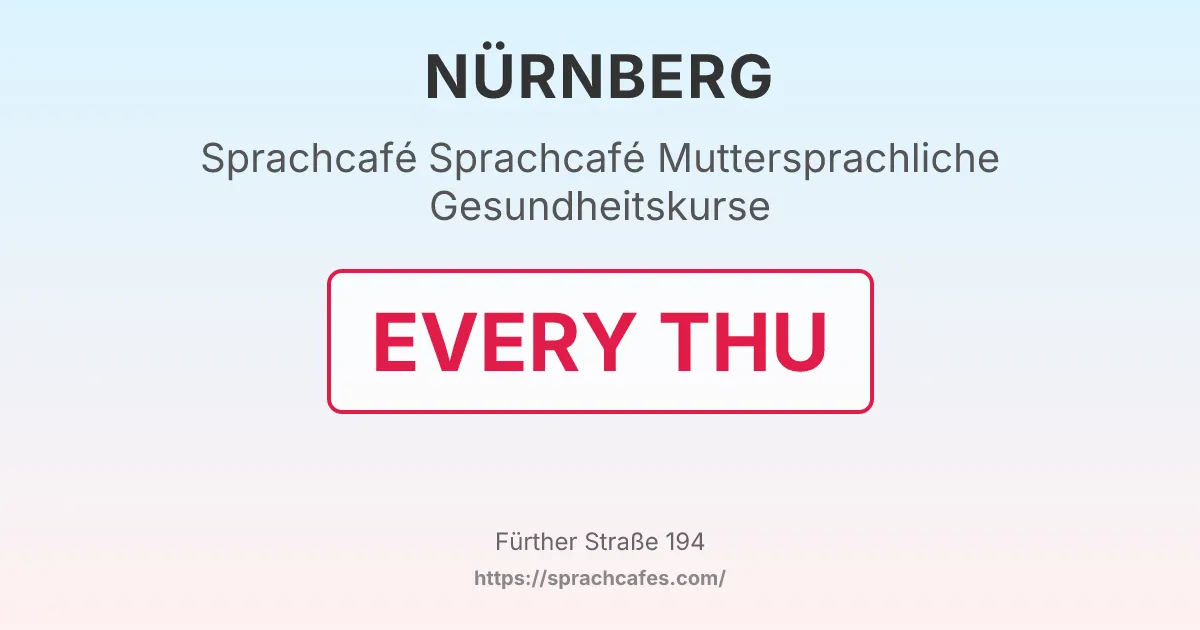 Sprachcafé Muttersprachliche Gesundheitskurse – event photo