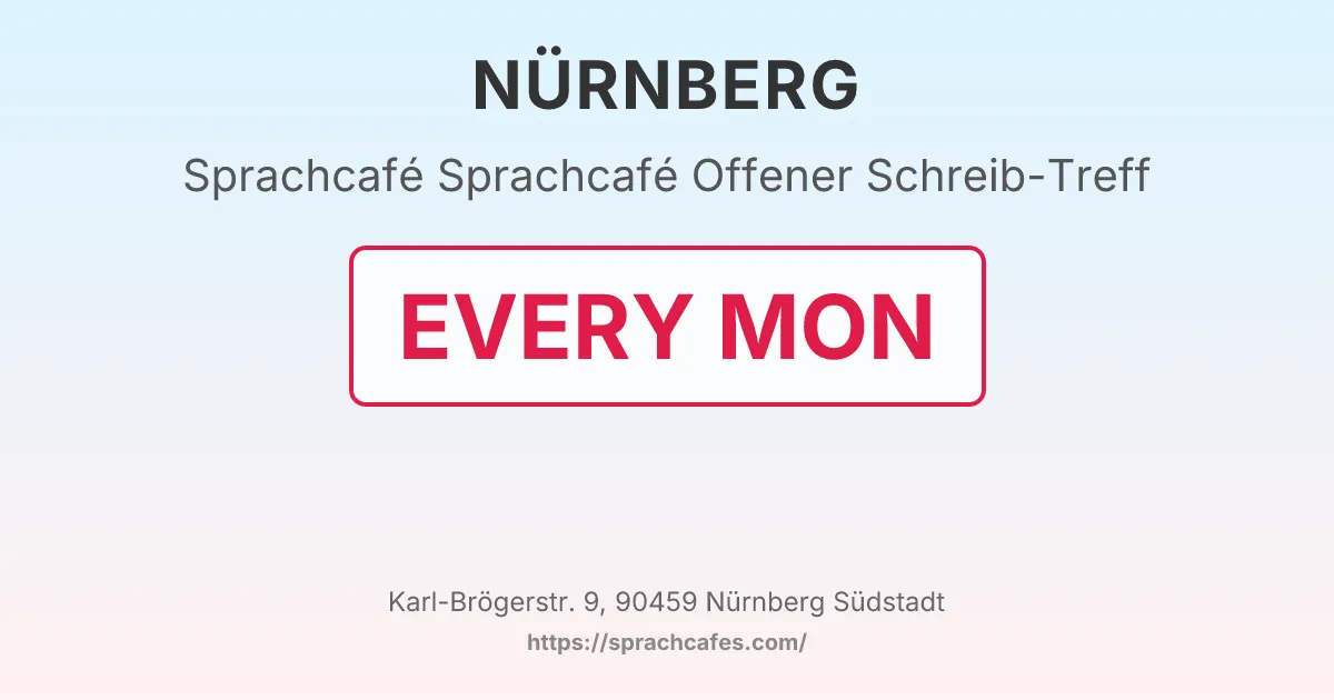 Sprachcafé Offener Schreib-Treff – event photo