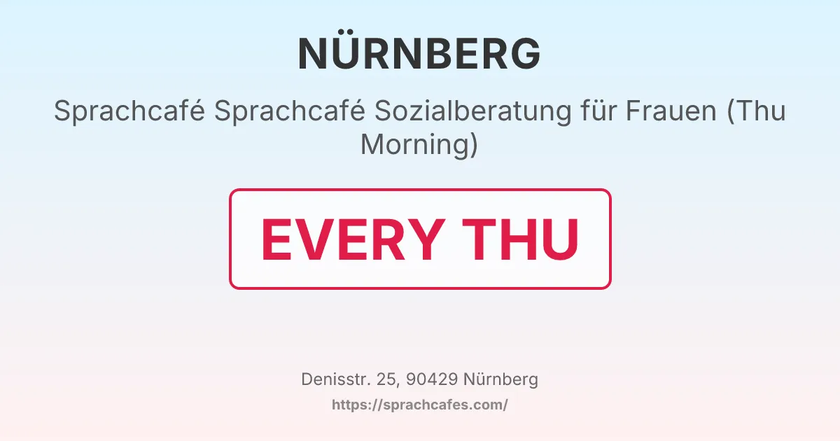 Sprachcafé Sozialberatung für Frauen (Thu Morning) – event photo