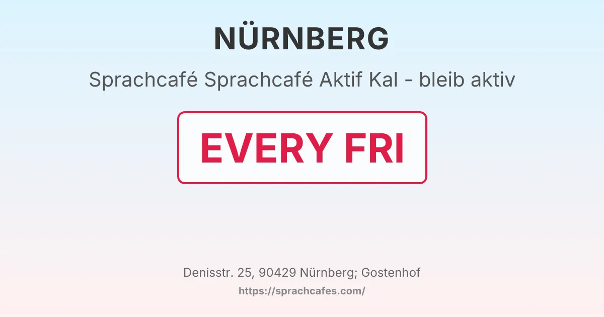 Sprachcafé Aktif Kal - bleib aktiv – event photo