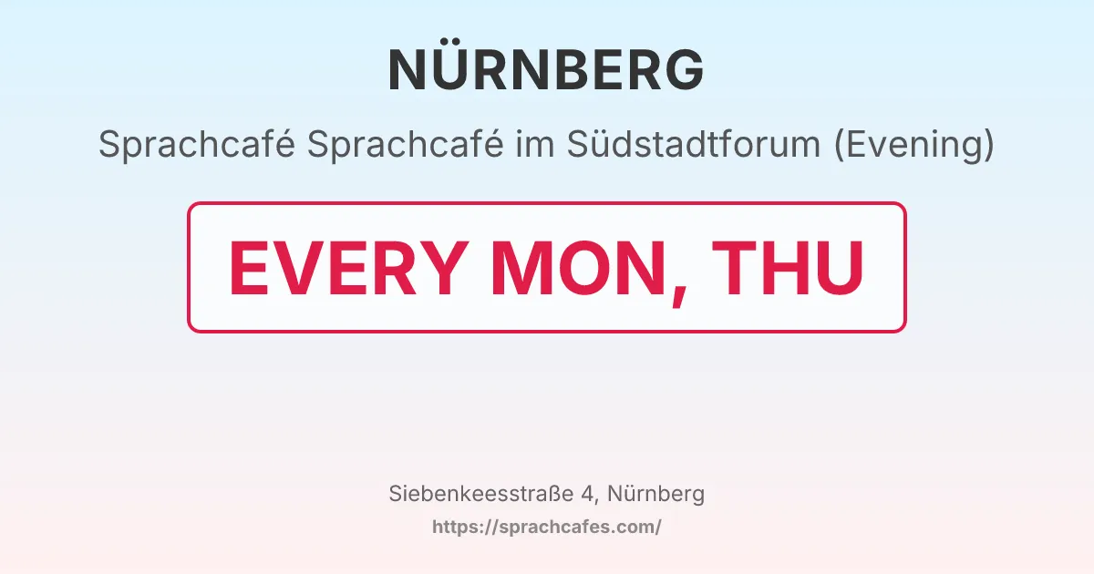 Sprachcafé im Südstadtforum (Evening) – event photo