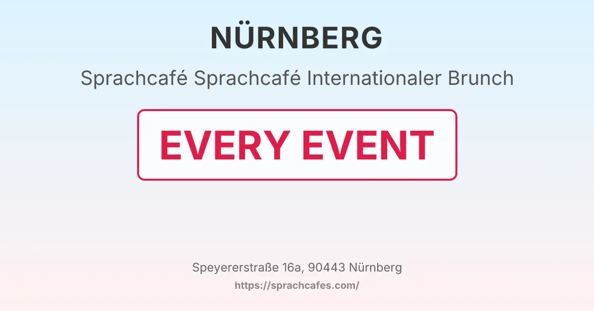 Sprachcafé Internationaler Brunch – event photo