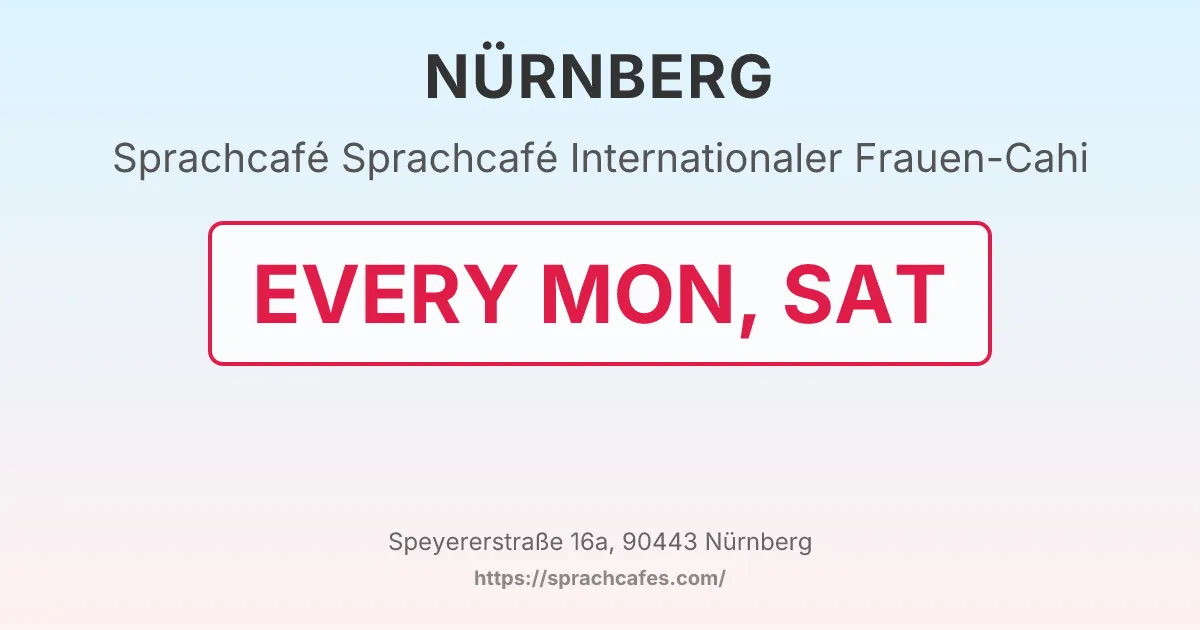 Sprachcafé Internationaler Frauen-Cahi – event photo