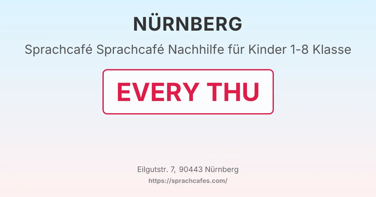 Sprachcafé Nachhilfe für Kinder 1-8 Klasse – event photo