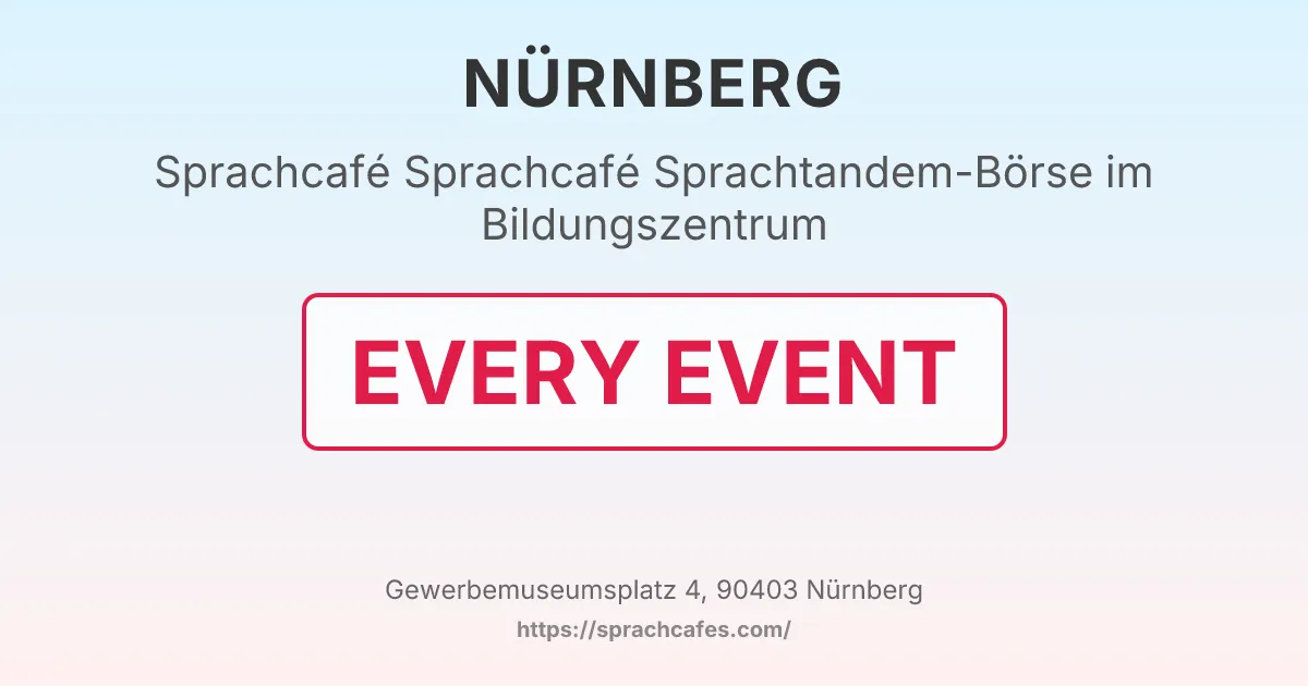 Sprachcafé Sprachtandem-Börse im Bildungszentrum – event photo