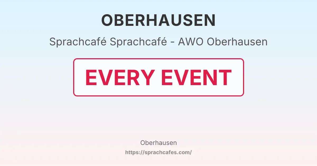 Sprachcafé - AWO Oberhausen – event photo
