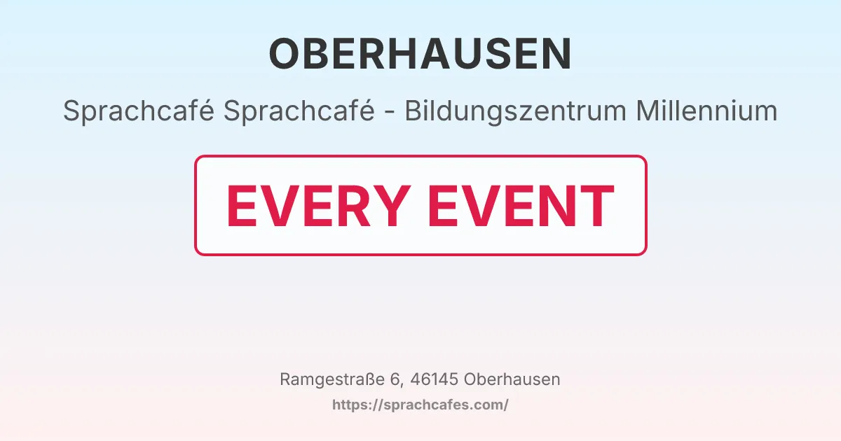 Sprachcafé - Bildungszentrum Millennium – event photo