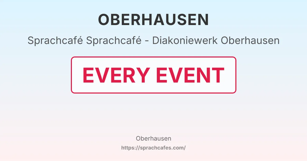 Sprachcafé - Diakoniewerk Oberhausen – event photo