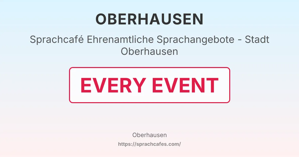 Ehrenamtliche Sprachangebote - Stadt Oberhausen – event photo