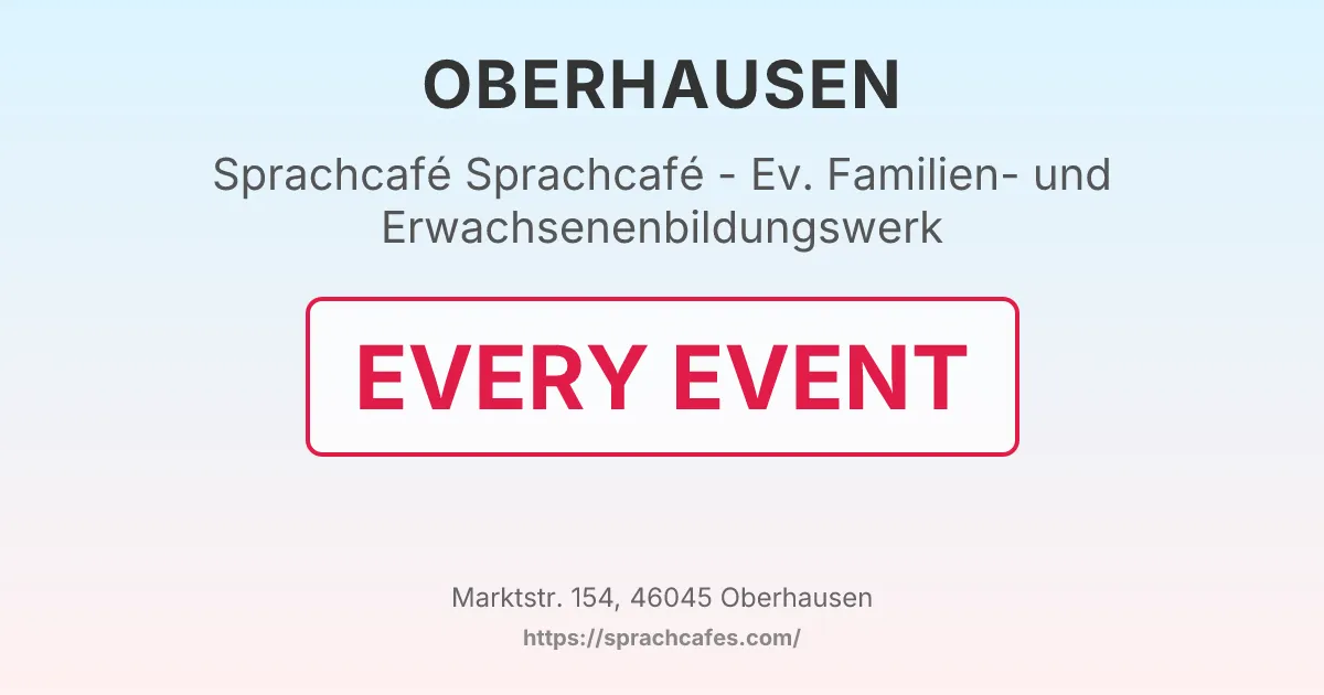Sprachcafé - Ev. Familien- und Erwachsenenbildungswerk – event photo