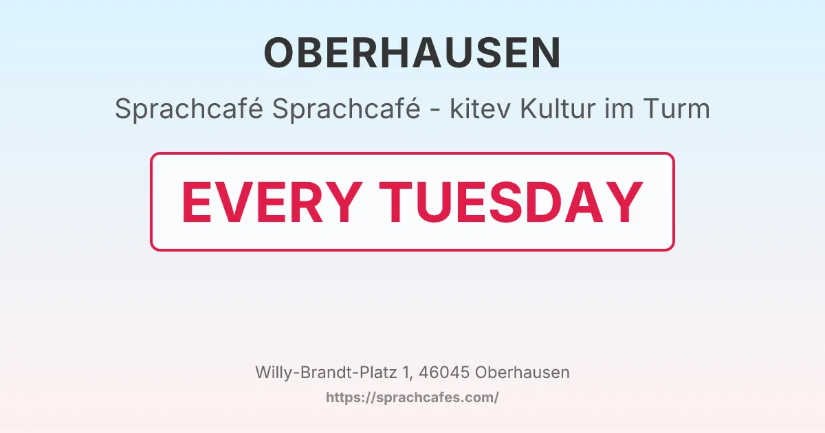 Sprachcafé - kitev Kultur im Turm – event photo