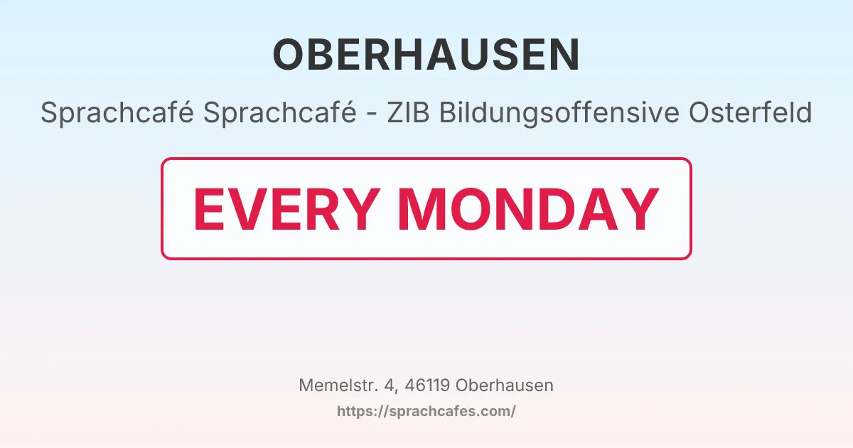 Sprachcafé - ZIB Bildungsoffensive Osterfeld – event photo