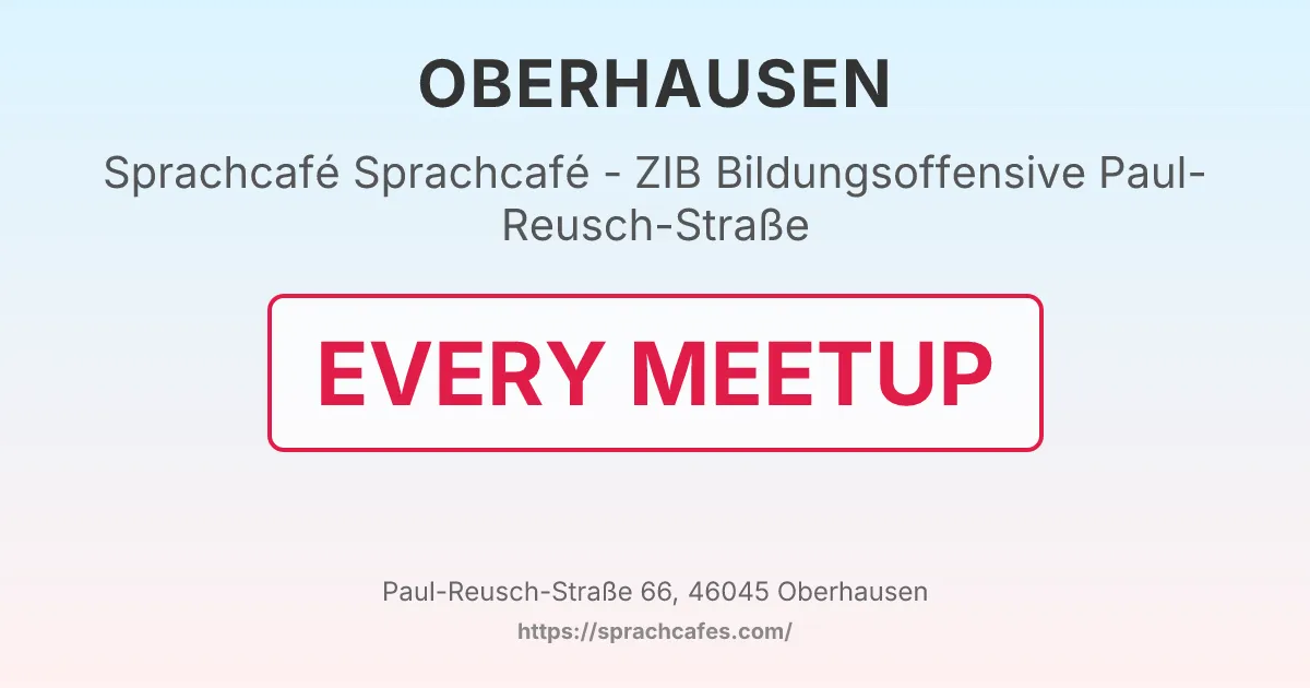 Sprachcafé - ZIB Bildungsoffensive Paul-Reusch-Straße – event photo