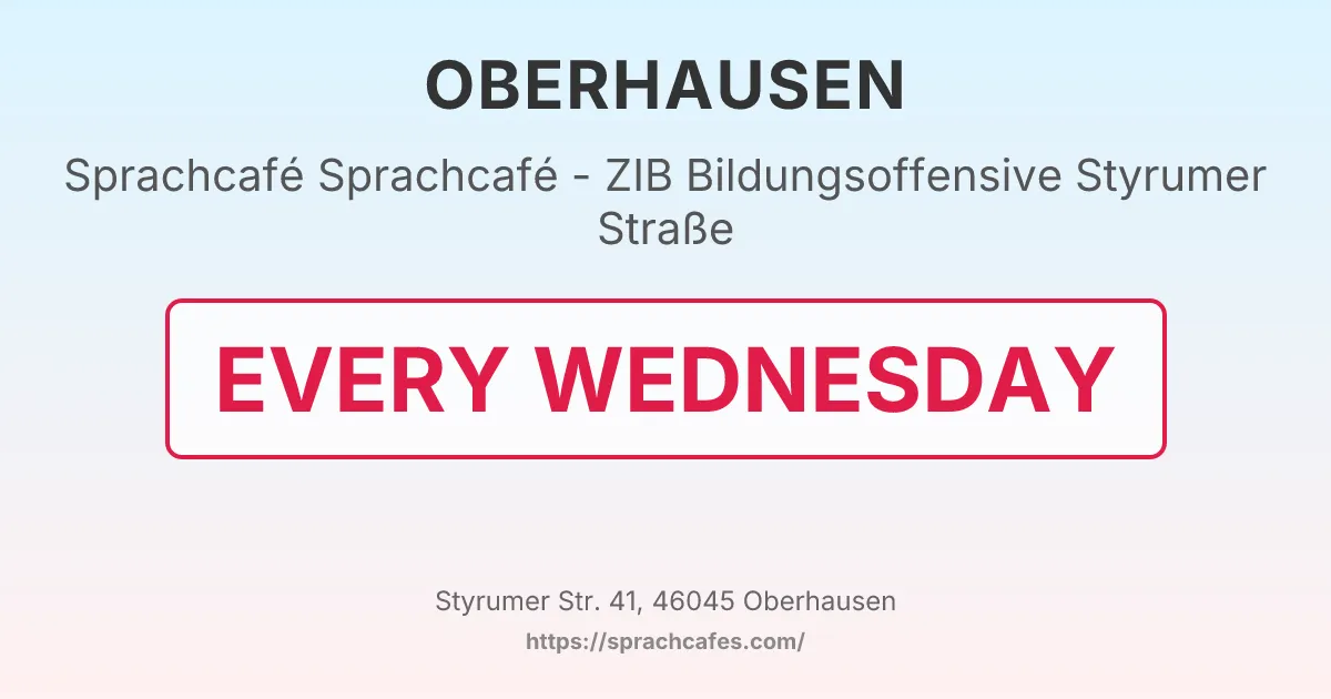 Sprachcafé - ZIB Bildungsoffensive Styrumer Straße – event photo