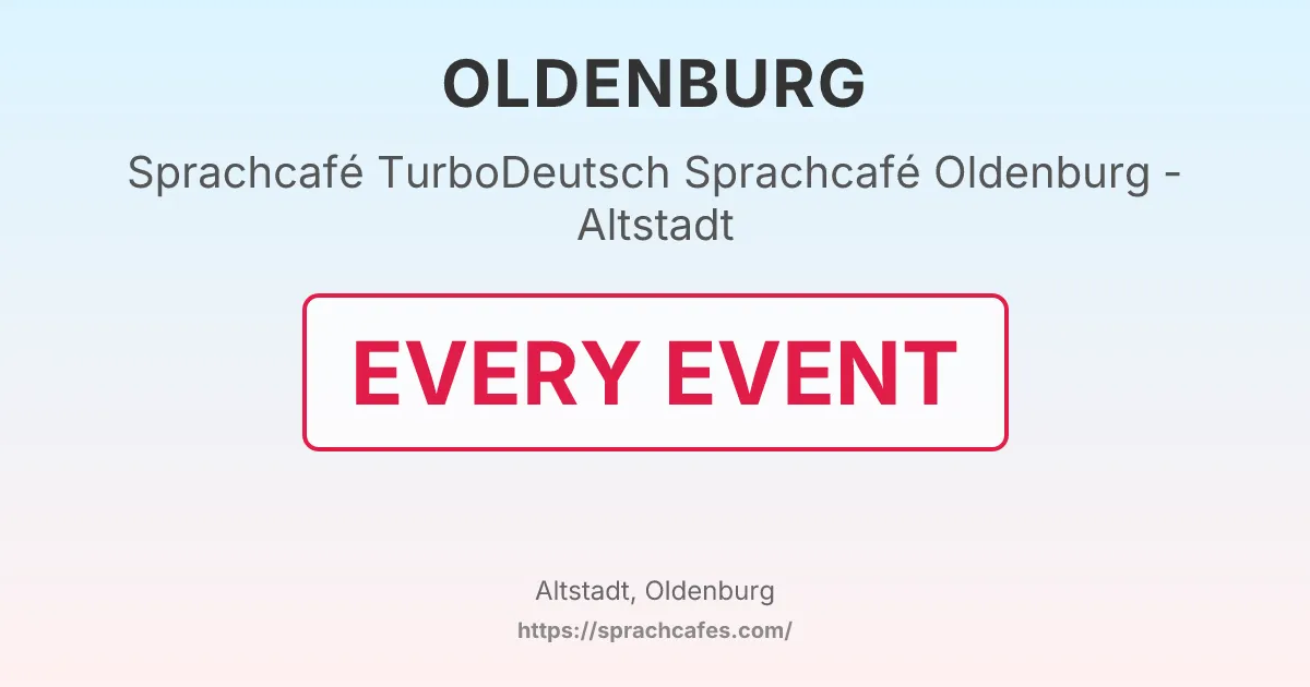 TurboDeutsch Sprachcafé Oldenburg - Altstadt – event photo