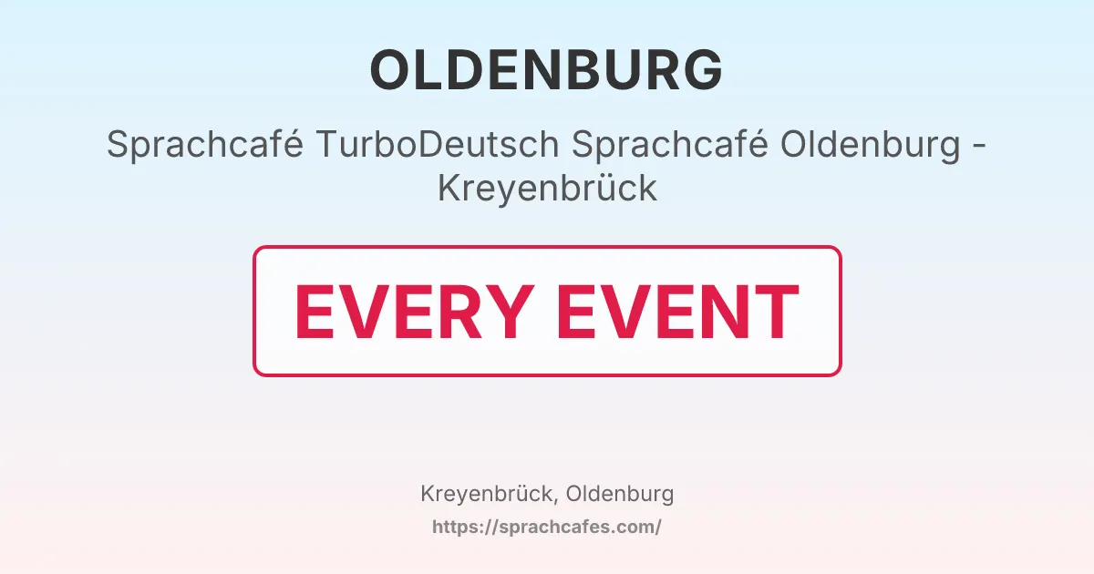TurboDeutsch Sprachcafé Oldenburg - Kreyenbrück – event photo