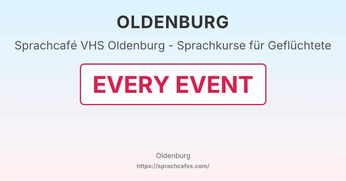 VHS Oldenburg - Sprachkurse für Geflüchtete – event photo