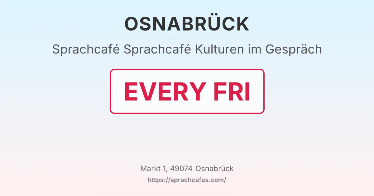Sprachcafé Kulturen im Gespräch – event photo