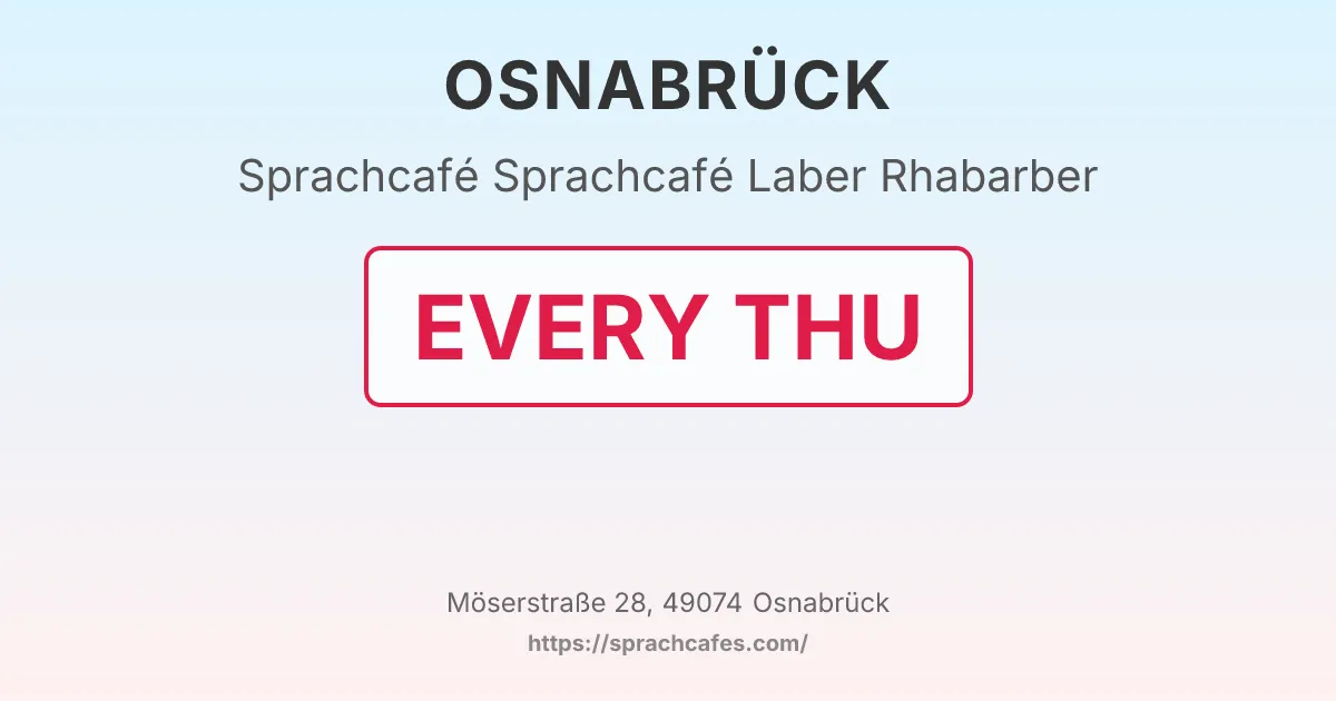 Sprachcafé Laber Rhabarber – event photo