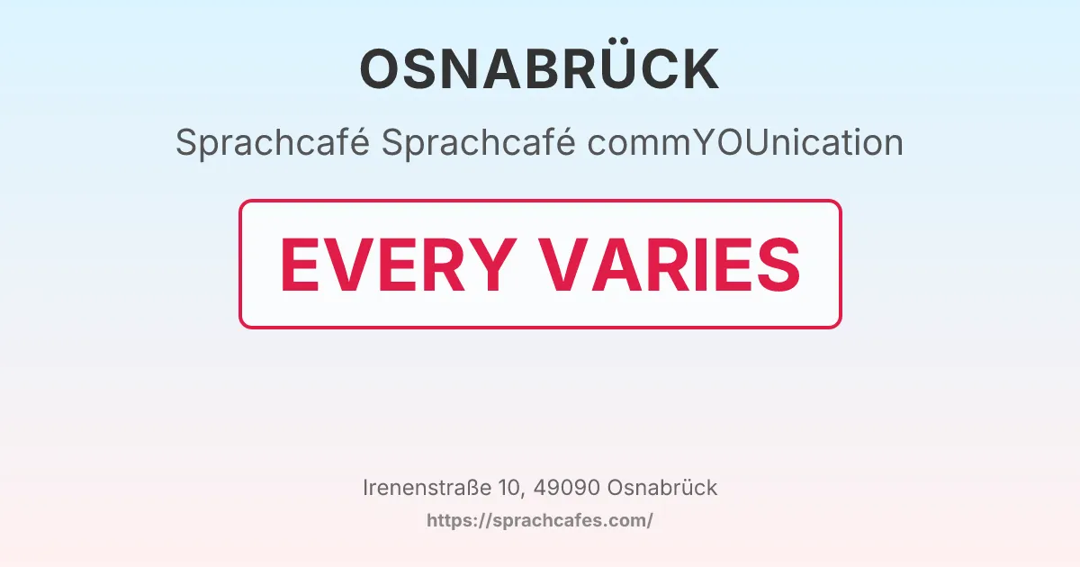 Sprachcafé commYOUnication – event photo