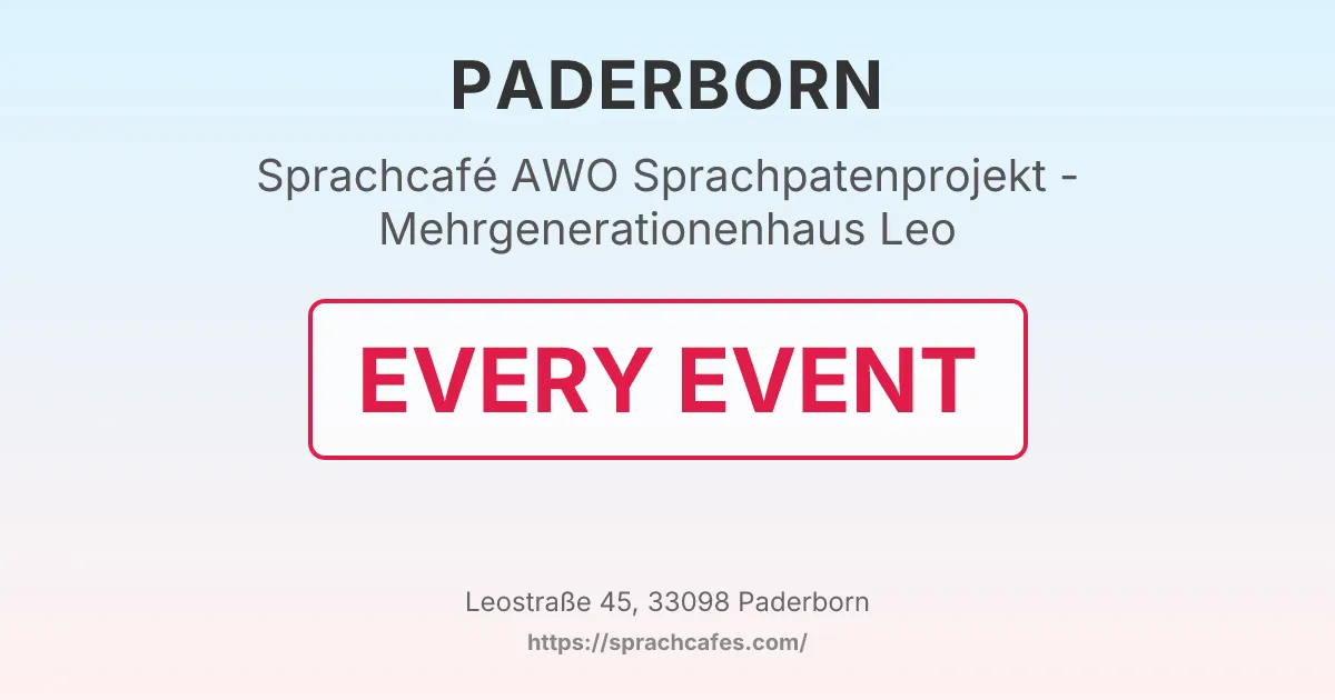 AWO Sprachpatenprojekt - Mehrgenerationenhaus Leo – event photo