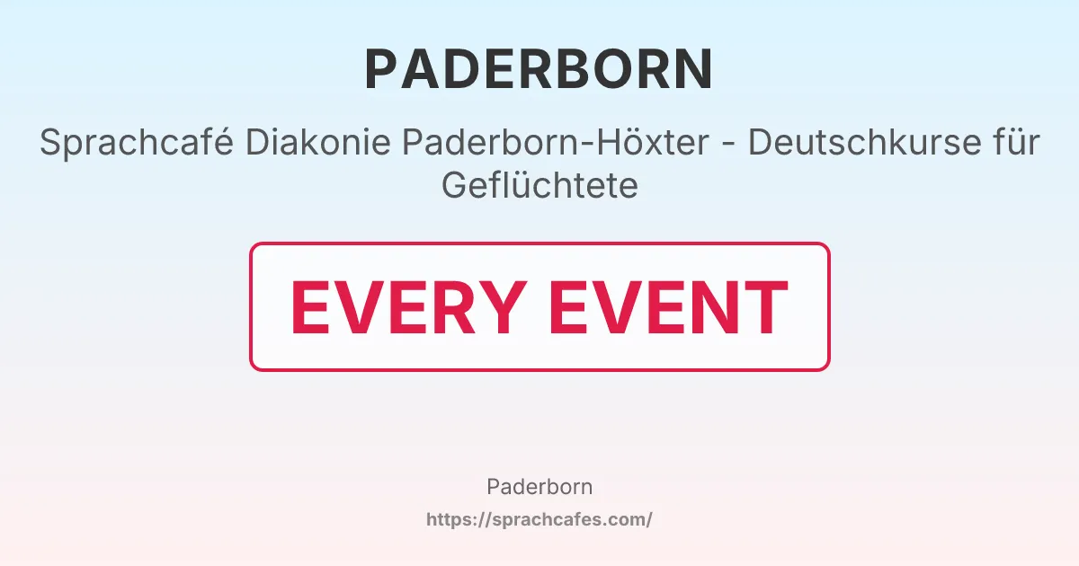 Diakonie Paderborn-Höxter - Deutschkurse für Geflüchtete – event photo