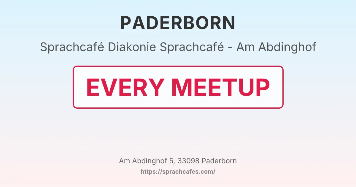 Diakonie Sprachcafé - Am Abdinghof – event photo