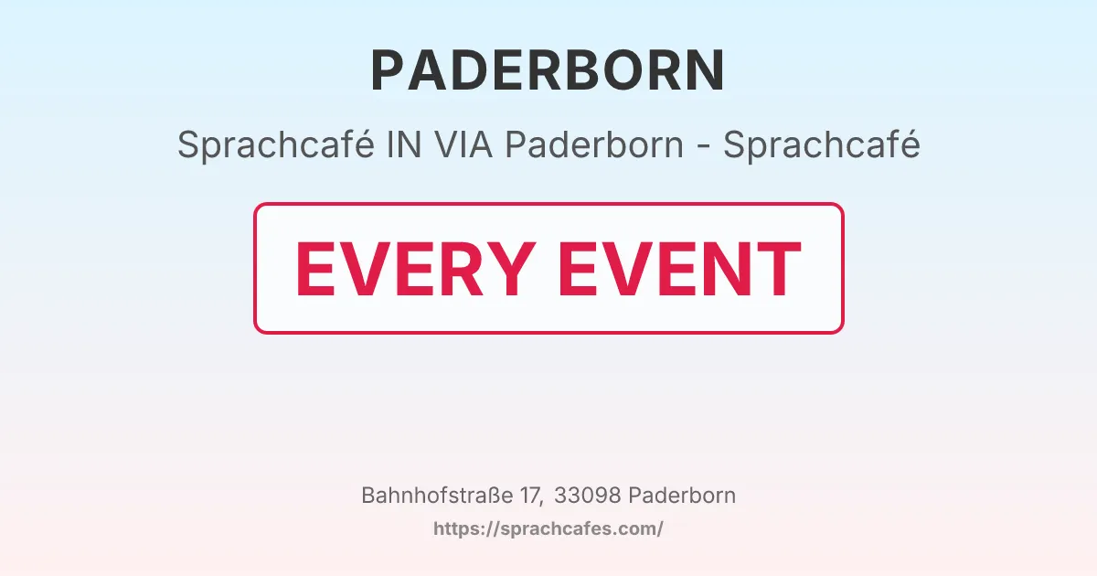 IN VIA Paderborn - Sprachcafé – event photo
