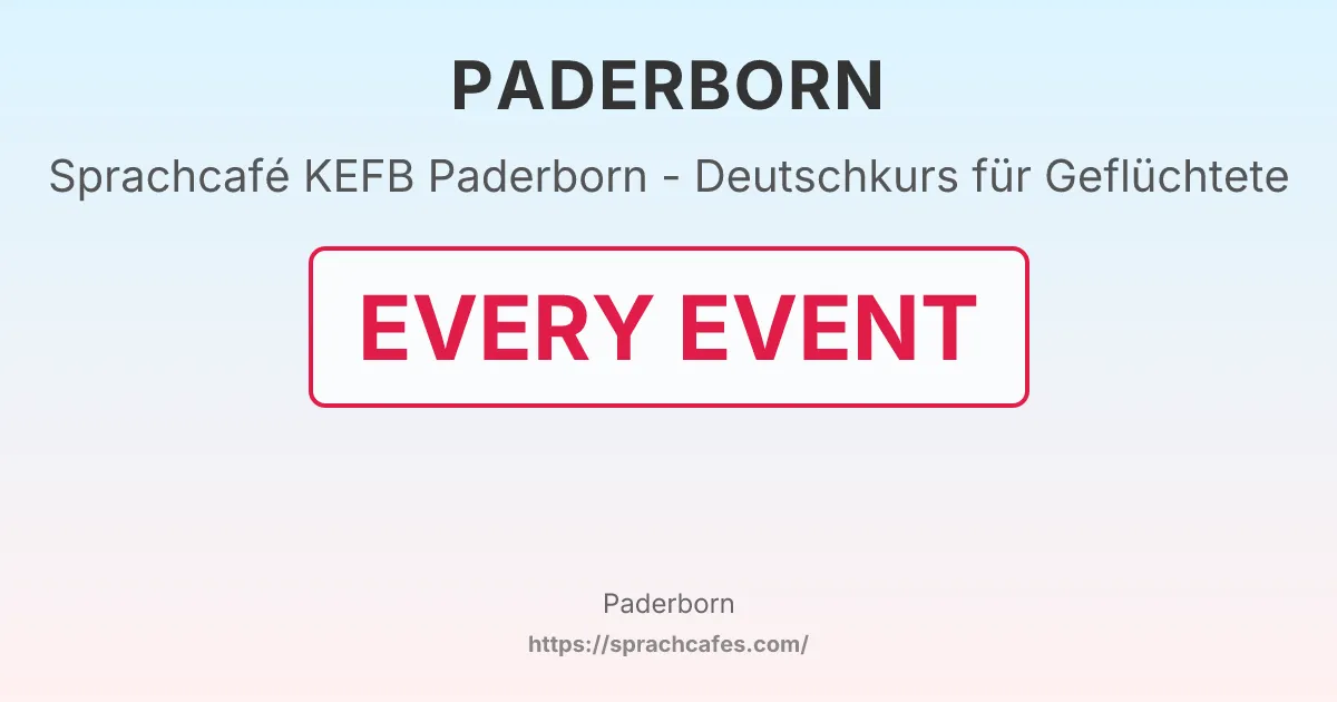 KEFB Paderborn - Deutschkurs für Geflüchtete – event photo