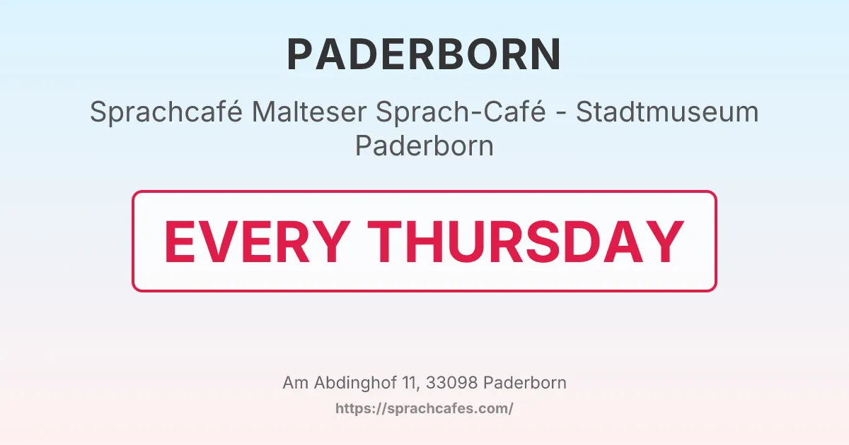 Malteser Sprach-Café - Stadtmuseum Paderborn – event photo