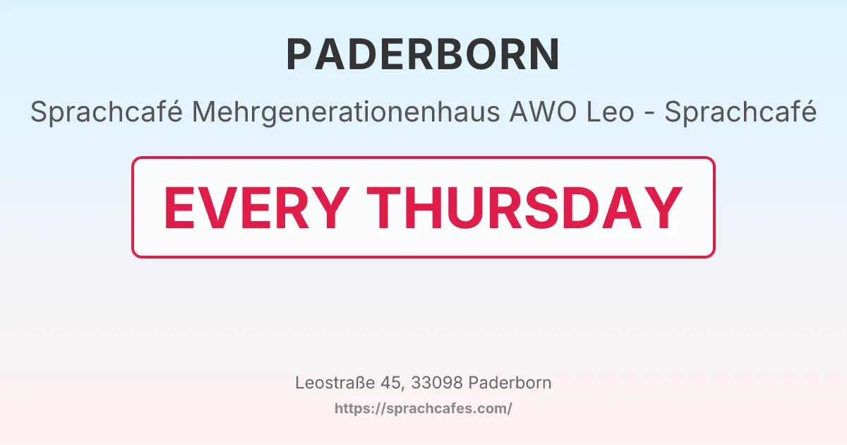 Mehrgenerationenhaus AWO Leo - Sprachcafé – event photo