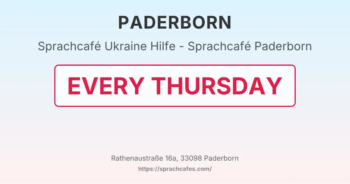 Ukraine Hilfe - Sprachcafé Paderborn – event photo