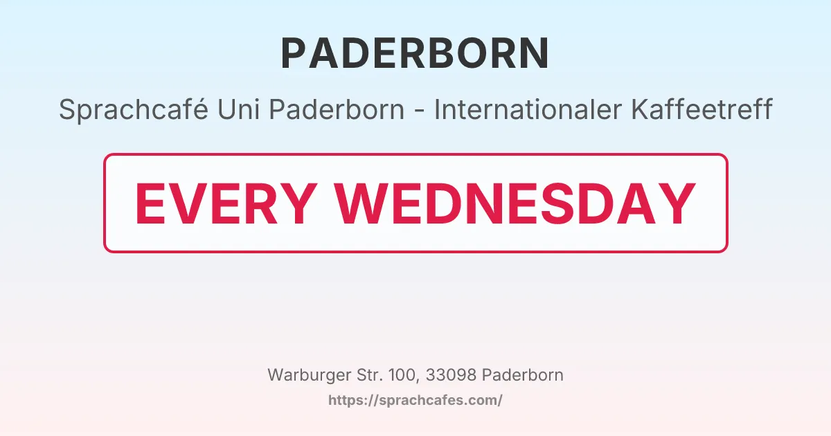 Uni Paderborn - Internationaler Kaffeetreff – event photo