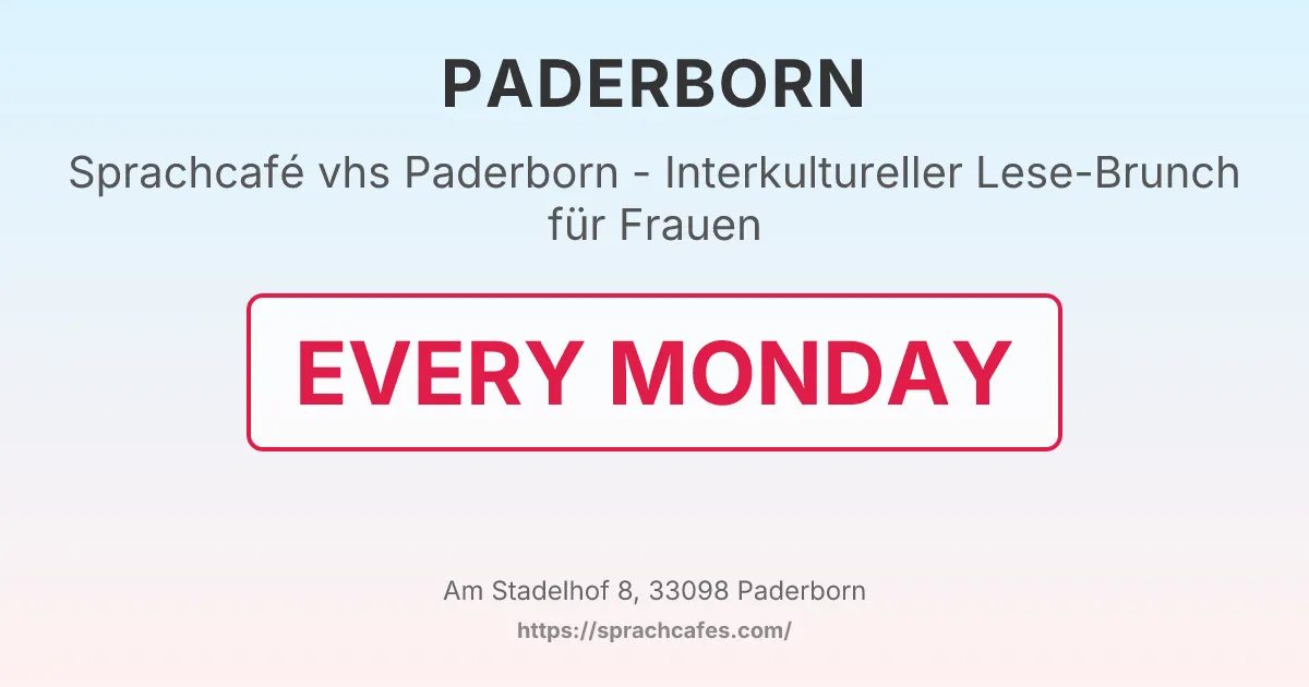 vhs Paderborn - Interkultureller Lese-Brunch für Frauen – event photo