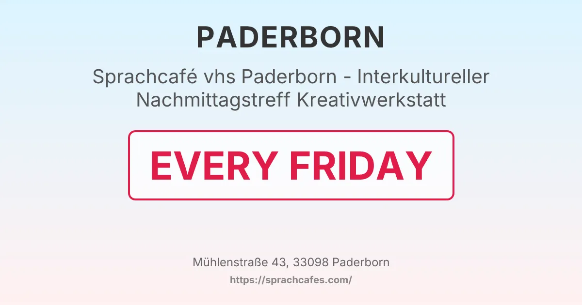 vhs Paderborn - Interkultureller Nachmittagstreff Kreativwerkstatt – event photo