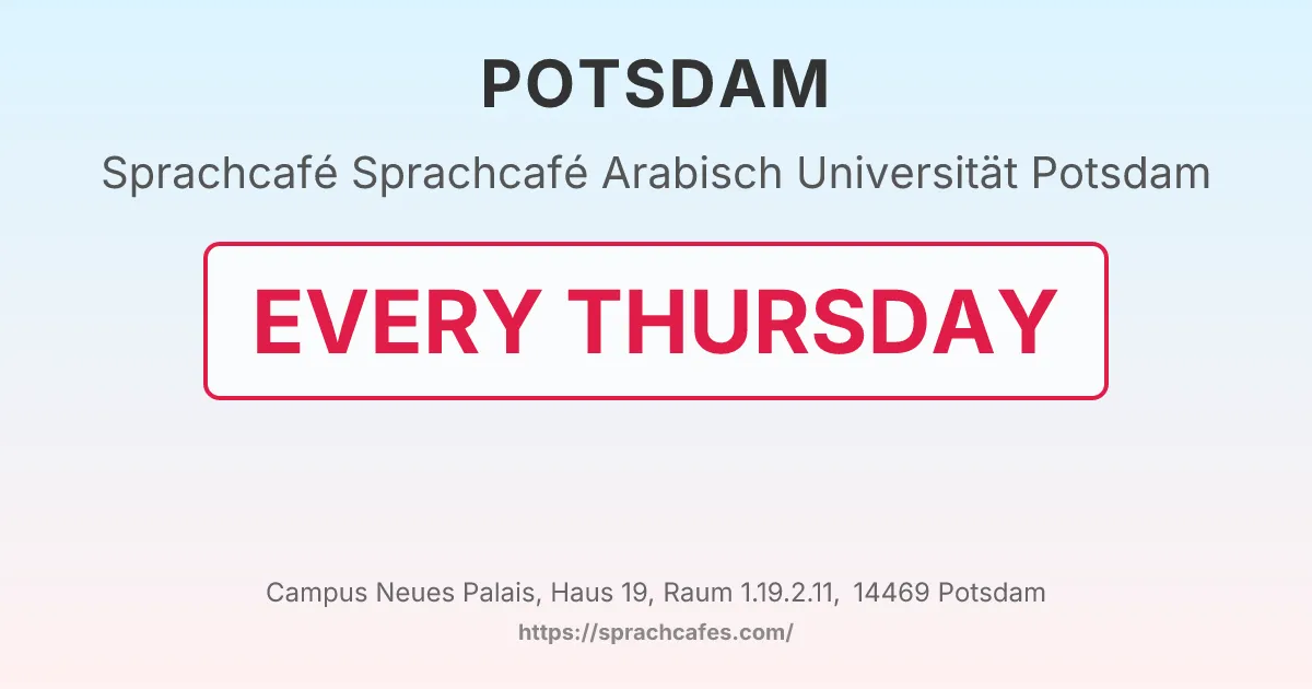 Sprachcafé Arabisch Universität Potsdam – event photo