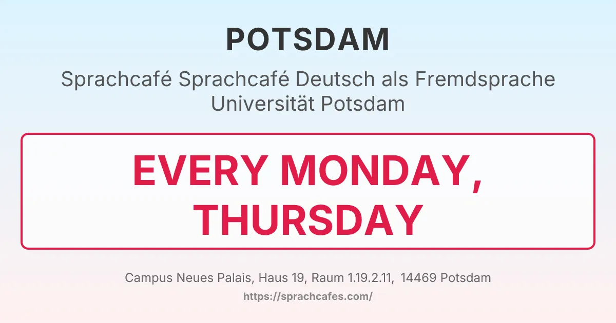 Sprachcafé Deutsch als Fremdsprache Universität Potsdam – event photo