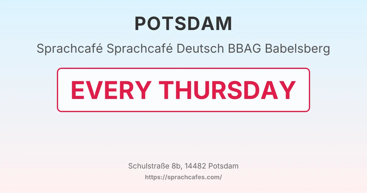 Sprachcafé Deutsch BBAG Babelsberg – event photo