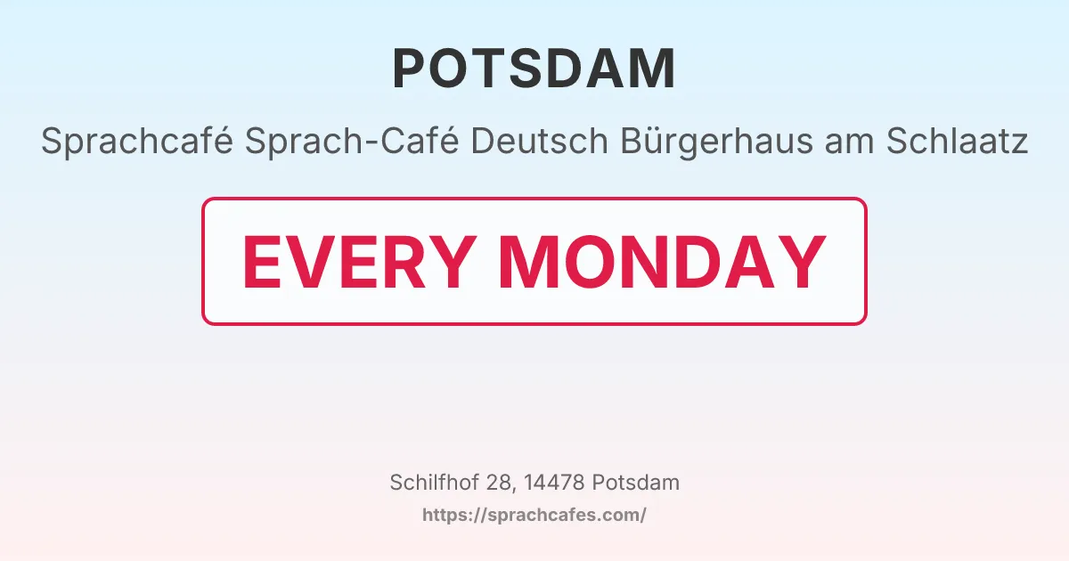 Sprach-Café Deutsch Bürgerhaus am Schlaatz – event photo