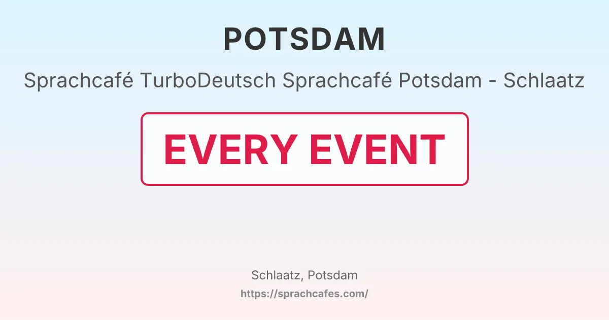 TurboDeutsch Sprachcafé Potsdam - Schlaatz – event photo