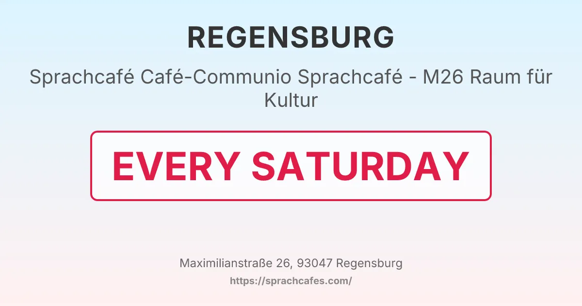 Café-Communio Sprachcafé - M26 Raum für Kultur – event photo