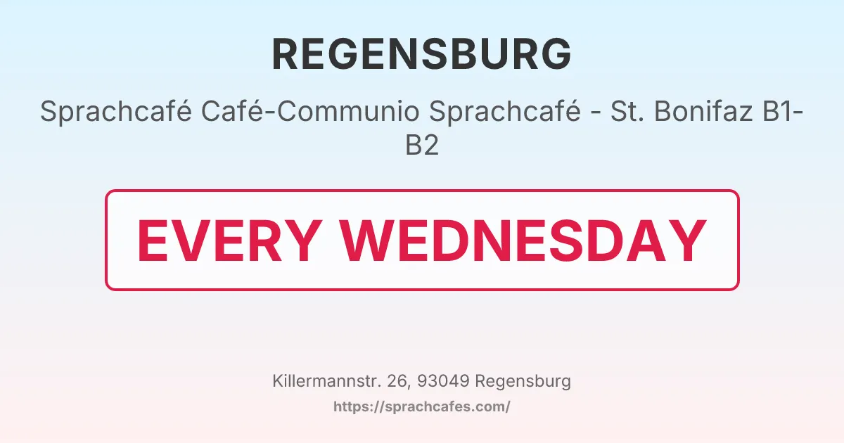 Café-Communio Sprachcafé - St. Bonifaz B1-B2 – event photo