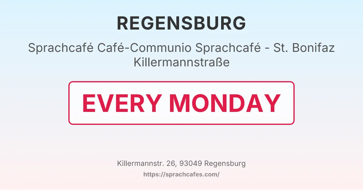 Café-Communio Sprachcafé - St. Bonifaz Killermannstraße – event photo