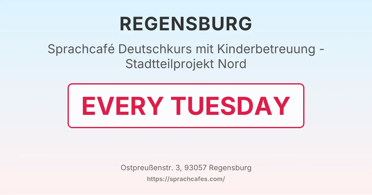 Deutschkurs mit Kinderbetreuung - Stadtteilprojekt Nord – event photo